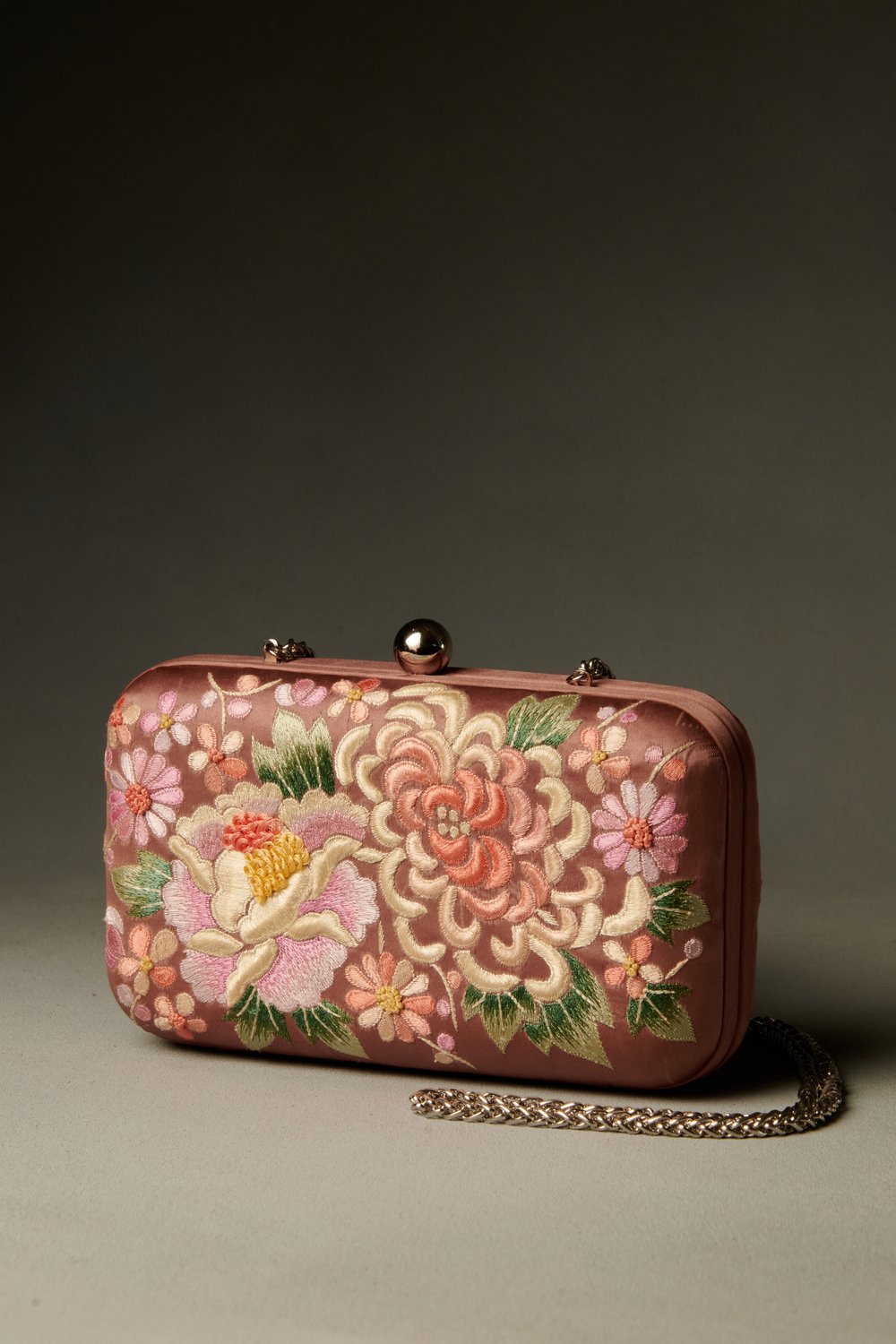 Peony & Chrysanthemum Clutch bag
